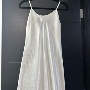 Eve Stillman vintage night gown and matching robe White Satin Slip Dress